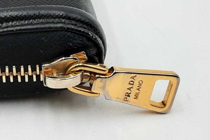 Prada Zip Around Black Wallet Eb1224lrxdu