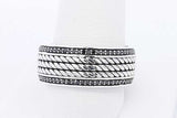 David Yurman Black Diamond Rope 925 Band Ring 13.3 Grams Size 9.75 Eb0524oxzsa