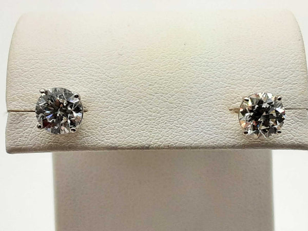 Approx 2.0 Ctw Lab Grown Diamonds 14k White Gold 1.3g Stud Earrings Do0125wrzde