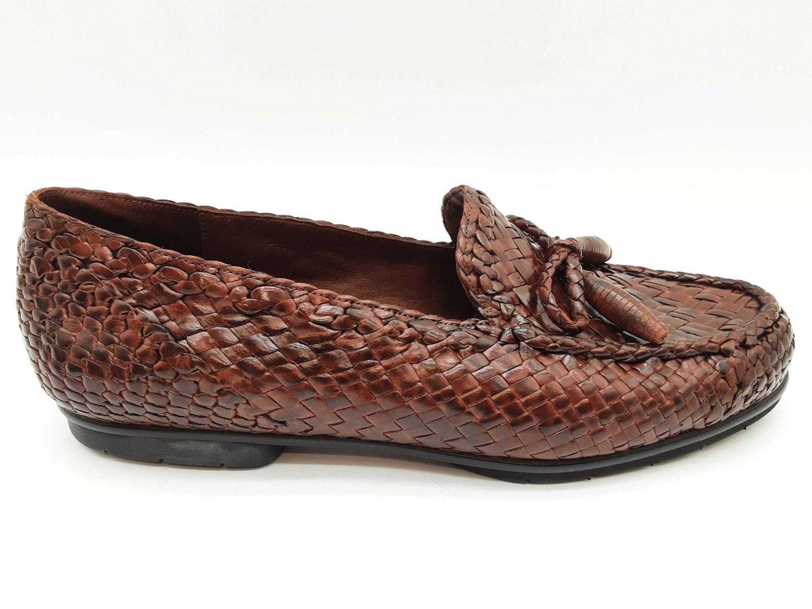 Cole Haan Nutmeg Brown Woven Leather Loafers Size Us 7m Do0925exde