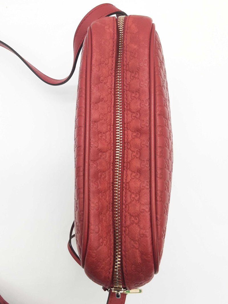 Gucci 449413 Bree Red Microguccissima Leather Crossbody Bag Do0525oxzde