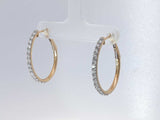 0.90 Cttw Lab Grown Diamond 14k Yellow Gold Hoop Earrings Aa0625pcpsa