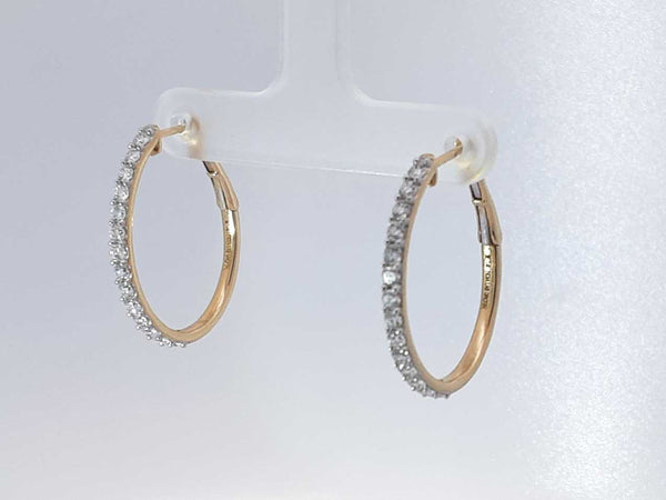 0.90 Cttw Lab Grown Diamond 14k Yellow Gold Hoop Earrings Aa0625pcpsa