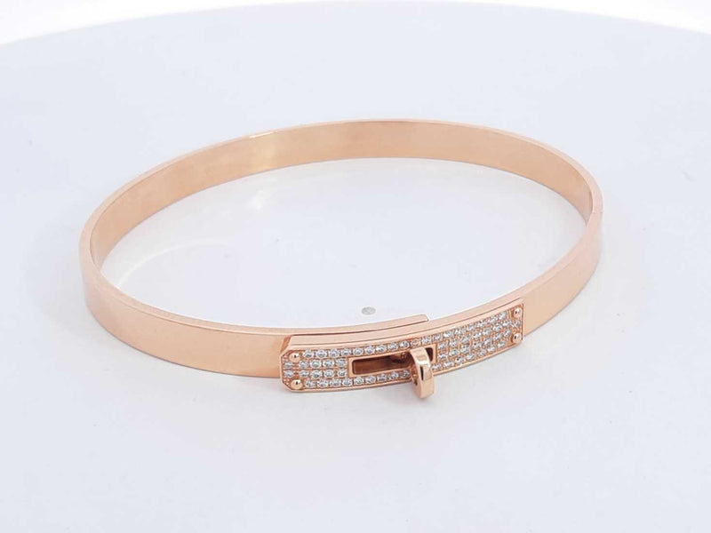 1 Cttw Diamond 18k Yellow Gold Hinged Bangle Bracelet 23.50g 7 In Aa0124rzxzmia