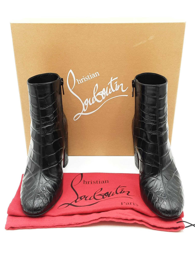 Christian Louboutin Calf Ali Turela 85 Black Size 36 Boots Sd0825ozxdu