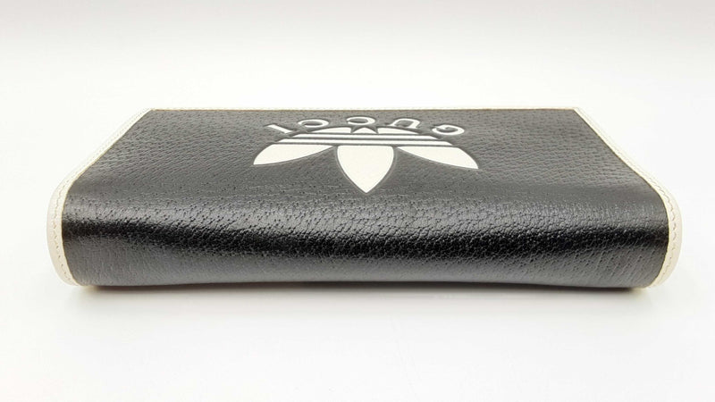 Gucci X Adidas Black & White Leather Wallet On Chain Fw1124wrxdu