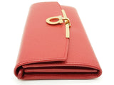 Salvatore Ferragamo Gancini Red Leather Continental Wallet Do0725lxzde
