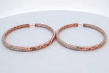 4.5cttw Diamond Inside Out Hoop Earrings 18k Rose Gold 19.5 Grams Eb0426orxzdu