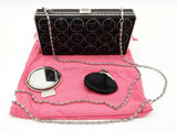 Judith Leiber Black Satin Swarovski Jl Monogram Case Crossbody Bag Do0825oxzde