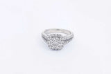 Approx. 0.69ctw Diamond Ring In 14k White Gold 3.9 Grams Size 4.5 Eb1224oxzsa