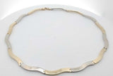 14k Two Tone Gold Wavy Link Necklace 29.3 Grams Eb0926lcrxsa