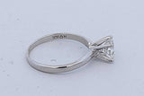 1.0ctw Diamond Ring In 14k White Gold 2.1 Grams Size 6.75 Eb0726lppxde