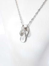 Diamond & 14k Gold Na Hoku Slipper Pendant & 18 Inch Necklace 3.5g Fw0826ozxdu