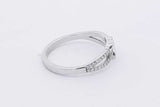 Diamond Criss Cross Heart Ring In 14k White Gold 2.9 Grams Size 7.5 Eb0326lcrsa