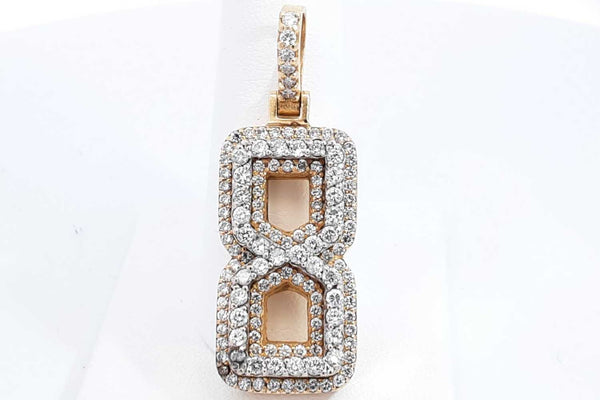 Diamond #8 Pendant In 10k Yellow Gold 14.4 Grams Eb0824cxzdu