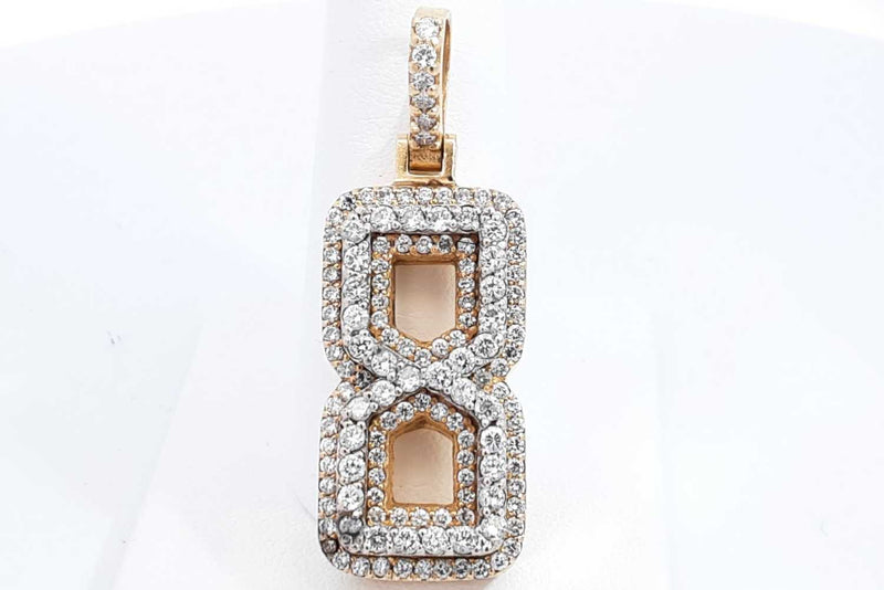 Diamond #8 Pendant In 10k Yellow Gold 14.4 Grams Eb0824cxzdu