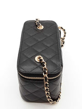 Chanel Quilted Caviar Vanity Case Crossbody Bag Eb0926orxzde
