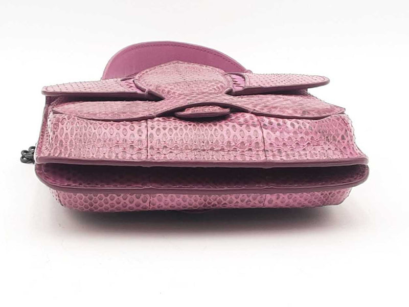 Bottega Veneta Rialto Embossed Leather Purple Handbag Aa0925wrzsa