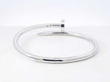 Cartier Juste Un Clou Bracelet In 18k White Gold 33.4 Grams Size 16 Fw0826woxzdu