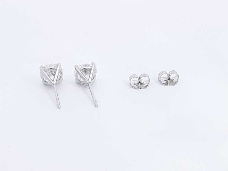 2.13ctw Lab Grown Diamond Stud Earrings In 14k White Gold 1.1 Grams Sd0723srxsa