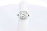 Lab Grown Round Center Diamond 1.21ctw In 14k White Gold 3.5g Sz 4.5 Eb623scrsa