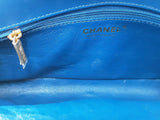 Chanel Matelasse Shoulder Bag Blue Metallic Lambskin Aa0526orzxsa