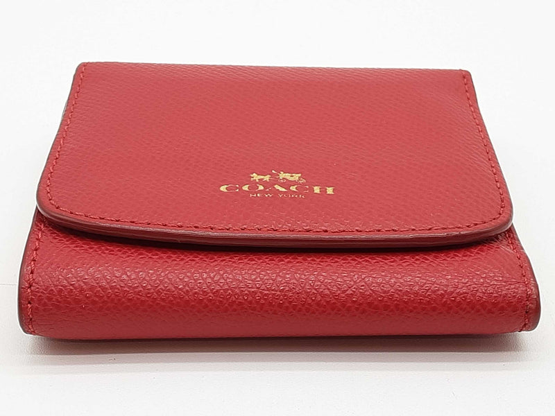 Coach Cherry Red Leather Trifold Wallet Do0825lrde