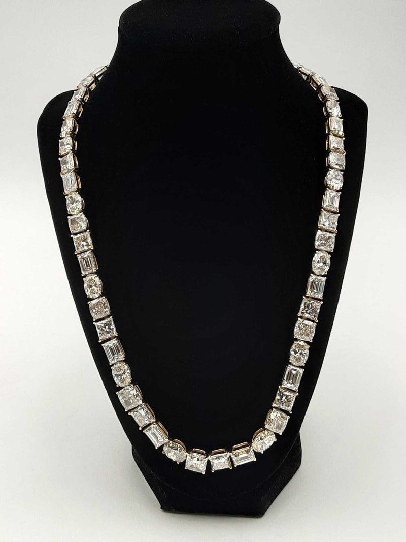 Approx. 57ctw Lab Grown Diamond Necklace In 14k Yellow Gold 103.1g Eb0924wxxxzsa