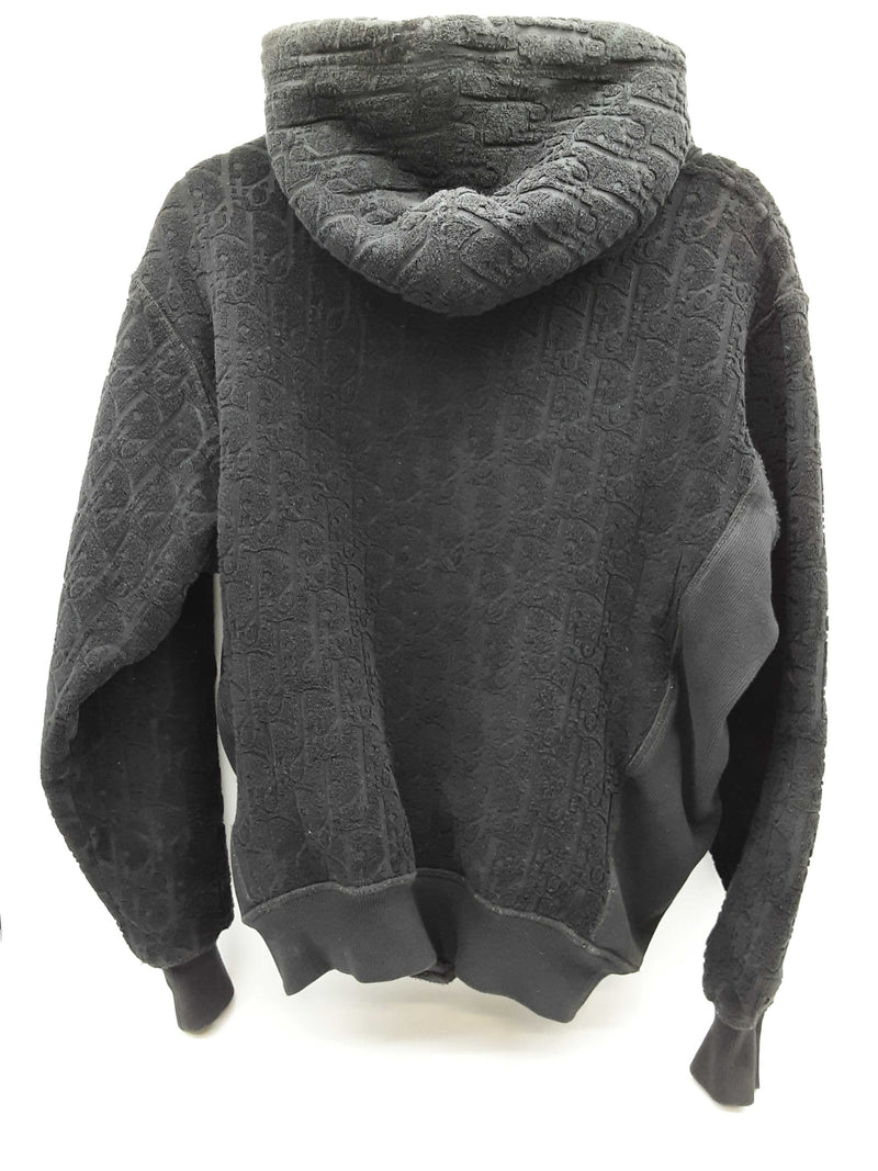 Christian Dior Black Oblique Jacquard Hooded Sweater Size Sm Do0425pxzde