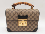 Gucci Padlock Gg Supreme Canvas Small Bamboo Shoulder Bag Sd1025crzde