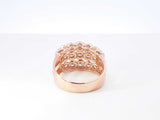 1.14 Cttw Diamond & 14k Rose Gold Multi Halo Ring 7.7 Grams Size 10 Fw0726erxdu