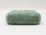 Yves Saint Laurent Loulou Puffer Pouch In Iced Mint Shearling Fw0826ozxdu