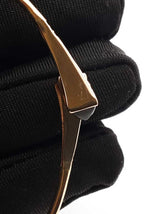 21k Yellow Gold, Onyx & Cubic Zirconia Bangle Bracelet 6.6g 6 Inch Fw0326pszdu