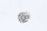 1.05cttw Diamond Single Stud Screwback Earrings 14k White Gold 1.2g Eb0826prxde