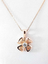 Bvlgari Fiorever Diamond & 18 Rose Gold Pendant Necklace 4.2 Grams 18 Inch Fw0726wpxdu