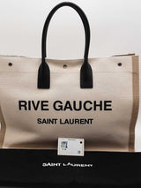 Yves Saint Laurent Rive Gauche Linen Canvas Tote Bag Eb0526eixsa