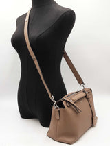 Fendi By The Way Boston Bag In Taupe Vitello Dolce Leather Fw0726orxdu