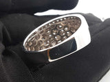 1.83 Cttw Diamond & 14k White Gold Multi-row Ring 9.2 Grams Size 11 Fw0926irxdu