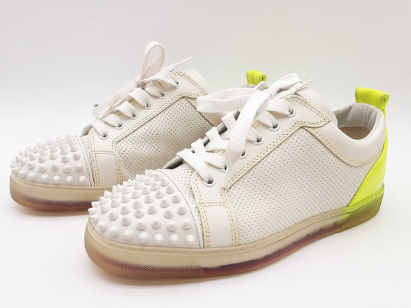 Christian Louboutin White Fun Louis Junior Flat Sneakers Size Eu 39 Do1123oxzde