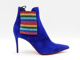 Christian Louboutin So Kate 100 Ankle Booty In Royal Blue Suede Size 8 Fw0826lxzdu