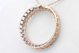 1.2ctw Diamond Circle Pendant Necklace 14k Yellow Gold 3.9g 14.5 Inch Eb625oxzdu