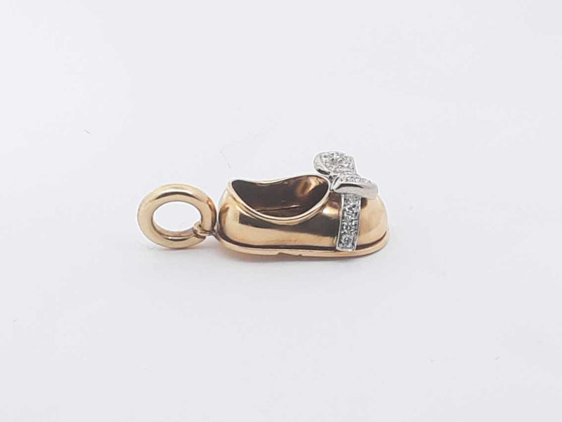 .11ctw Diamonds 18k Yellow Gold 6.8 Grams Aaron Dasha Shoe Pendant  Sd0725lrzsa
