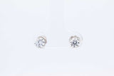 0.80ctw Lab Grown Round Diamond Stud Earrings In 14k White Gold 0.8g Eb1024wxzdu