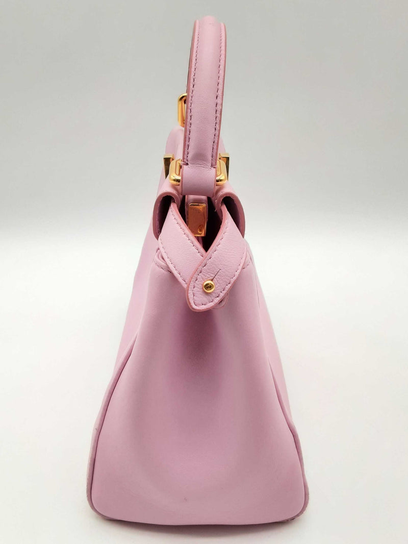 Fendi Peekaboo Pink Leather Crossbody Bag Do1224srxde