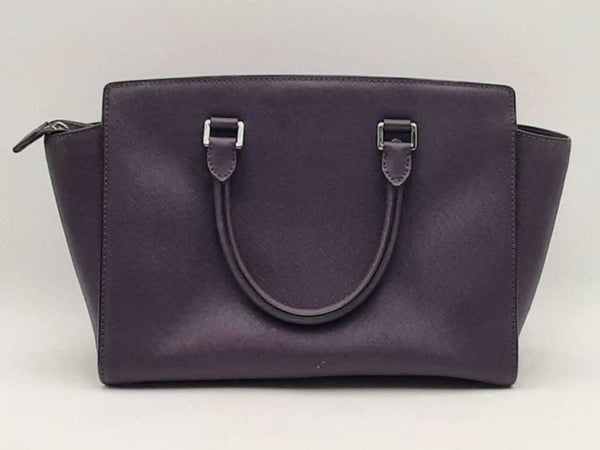 Michael Kors Selma Purple Saffiano Leather Satchel Sd1025wzsa