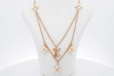 Louis Vuitton Lv Floragram Gold Tone Necklace 9.1 Grams 16 Inch Eb0726lxzsa