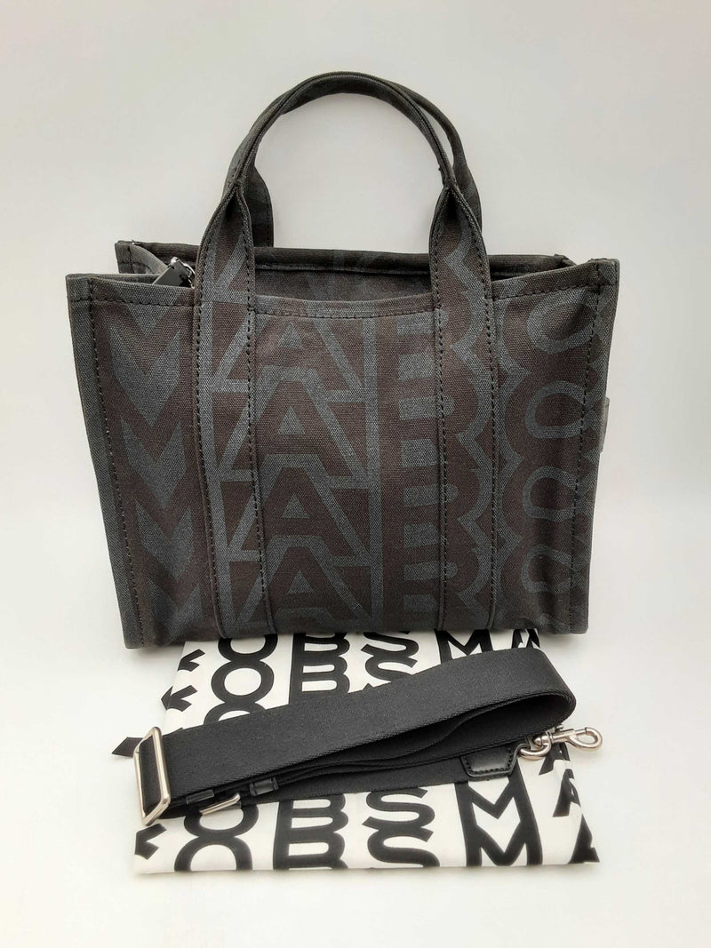 Marc Jacobs The Monogram Medium Black & Gray Canvas Tote Bag Fw1224crsa