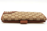 Gucci Britt Monogram Gg Canvas Continental Wallet Eb0926lrxde