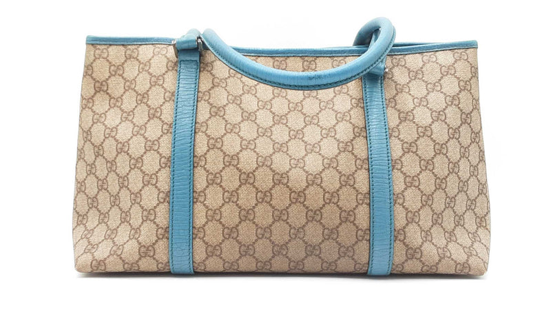 Gucci Blue/beige Gg Supreme Tote Bag Sd0925lrzdu