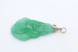 Green Jade Buddha Pendant With 18k Yellow Gold Bail 9.1 Grams Eb0724wrxdu